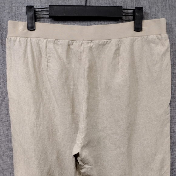J. Jill Love Linen 100% Linen Tapered Pants Womens S Cream Casual Minimalist - Picture 7 of 9